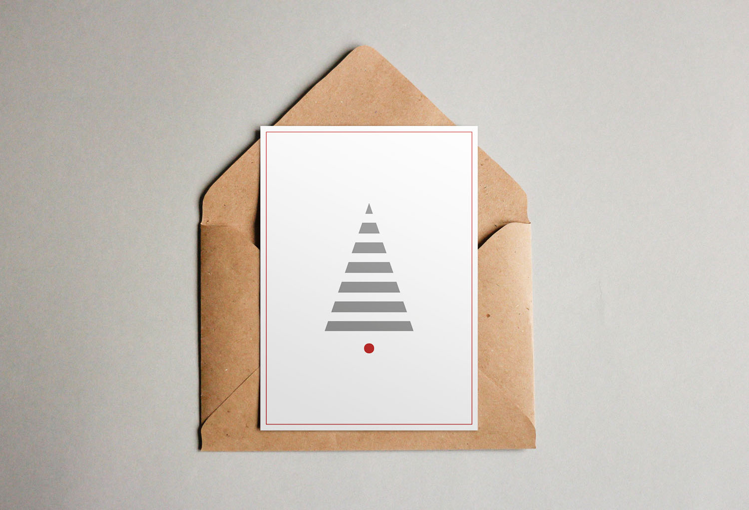 minimalistyczna kartka świąteczna