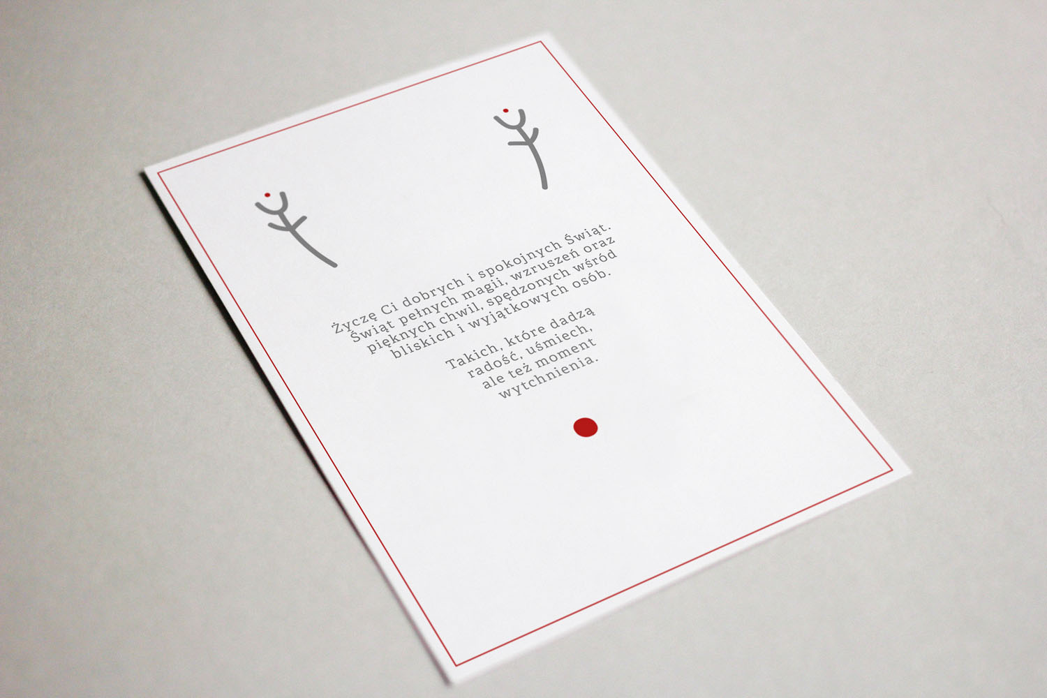 minimalistyczne kartki świąteczne bezpłatny wzór
