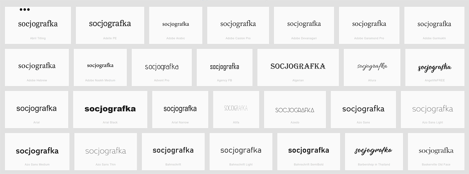 Typografia na blogu i w prezentacji wordmark